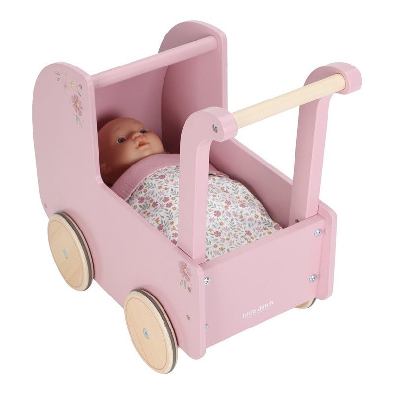 Carrito muñecas Madera Rosa Little Duch - Nanetes